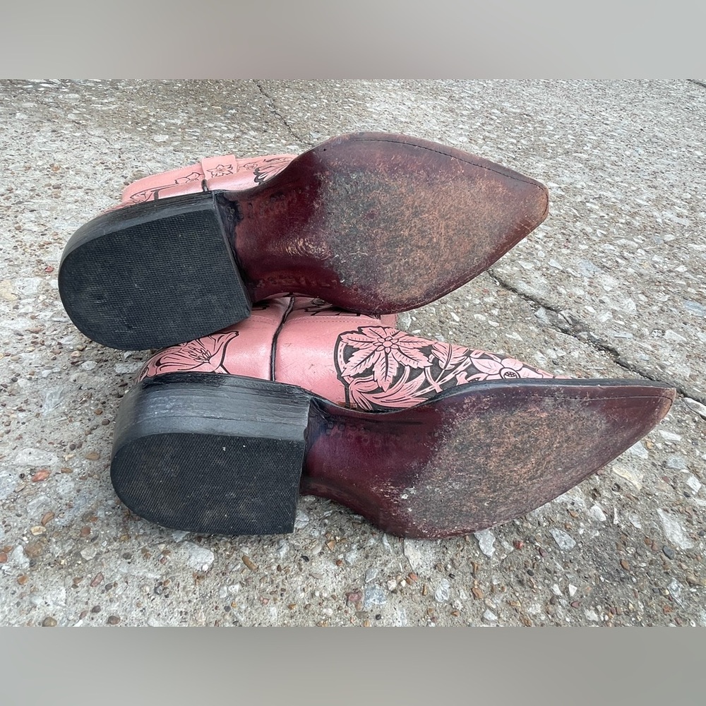 Pink Western Embroidered Boots - Picture 6 of 6